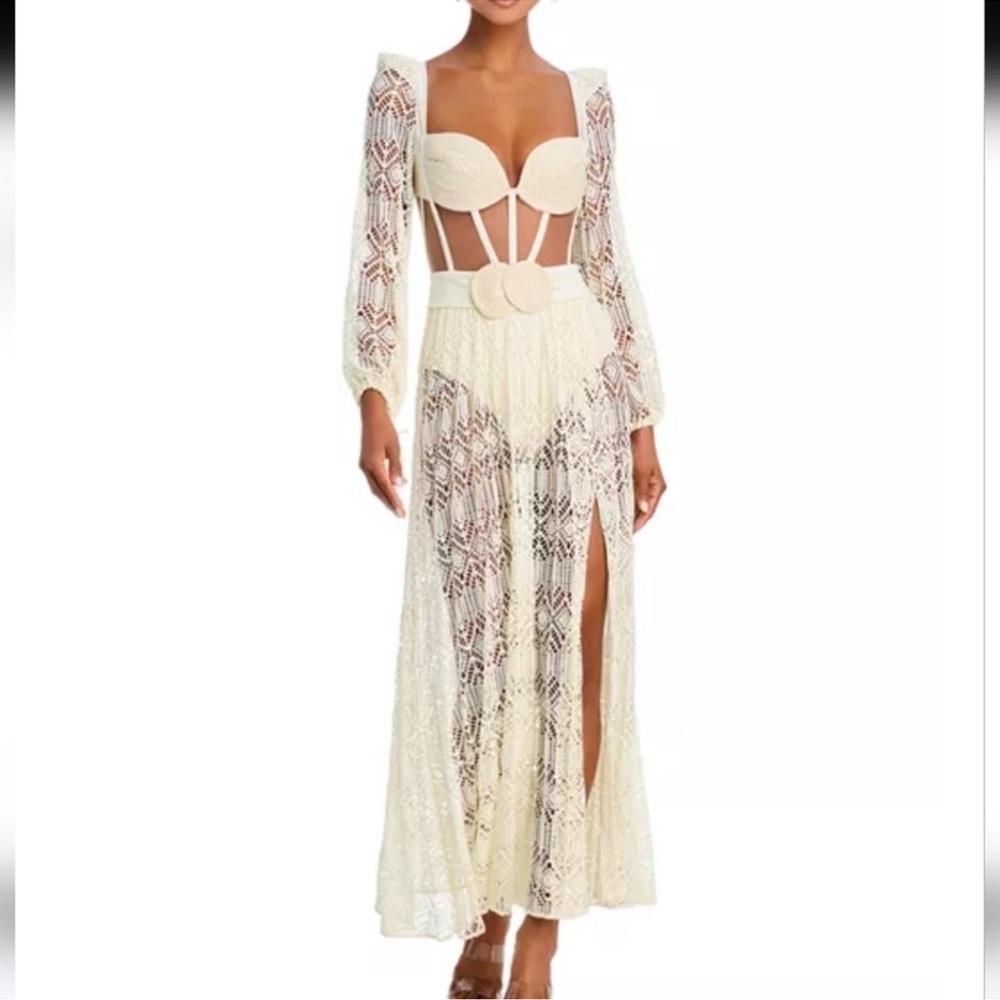 PatBo : Camila Coelho Pine Lace Bustier Dress